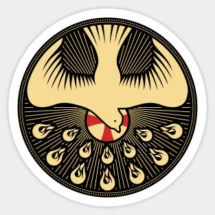 The image of a dove - a symbol of the Holy Spirit of God Sticker